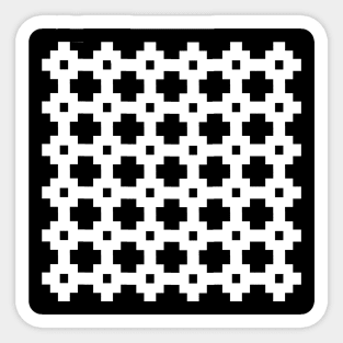 Black and White Breeze Block Design Sticker